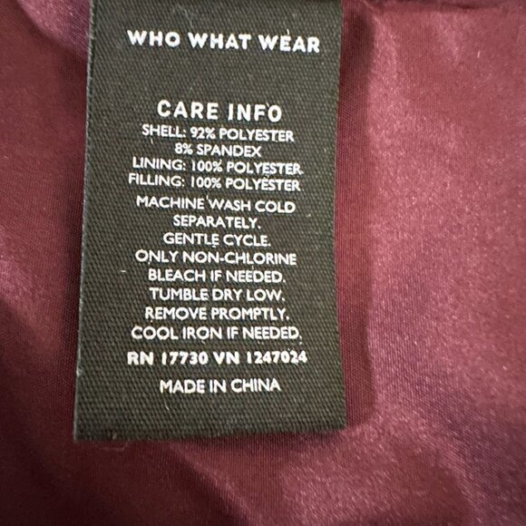 Who What Wear Quilted Velvet Coat - Picture 7 of 8